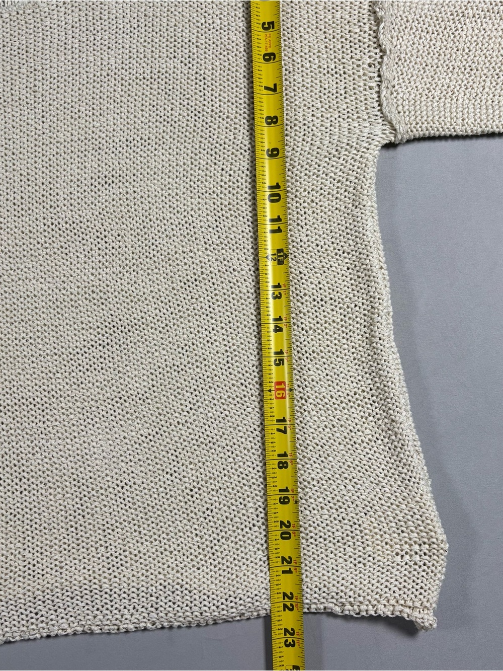 L'AGENCE Laura Cream Open-Knit Scoop Neck Drop Shoulder Sweater Size Small - Picture 7 of 11